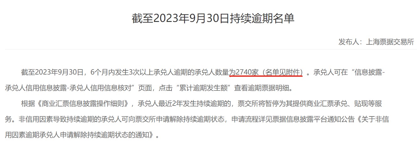 票據(jù)違約記錄，上海票交所，企查查，刪除